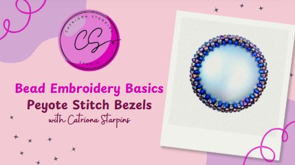 Bead Embroidery Basics: How to Bezel a Cabochon