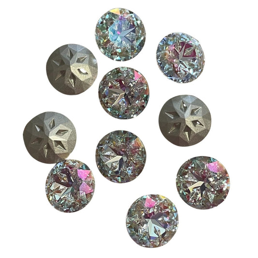 18mm Round Meteorite Crystal Rhinestone Crystal AB