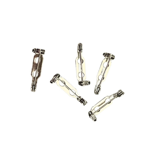 Brooch Back Finding, 20mm, sew or glue on, Nickel