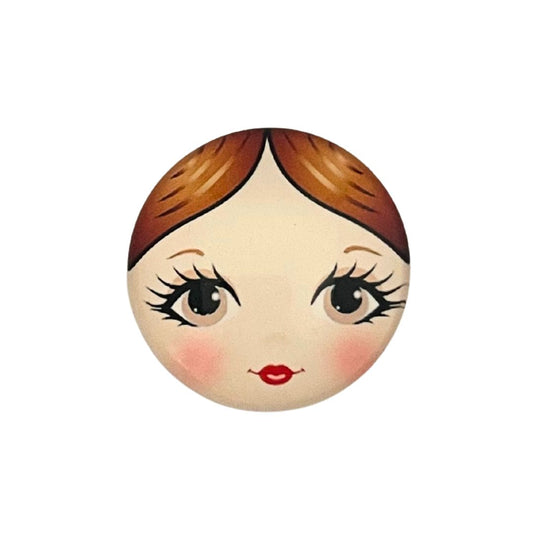 Dolls Face Alison 25mm Round Dome Glass Cabochon