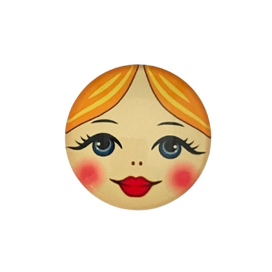Dolls Face Chloe 25mm Round Dome Glass Cabochon