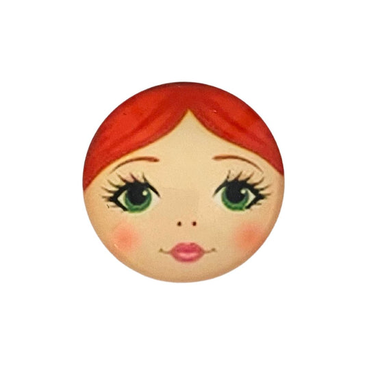 Dolls Face Emma 25mm Round Dome Glass Cabochon
