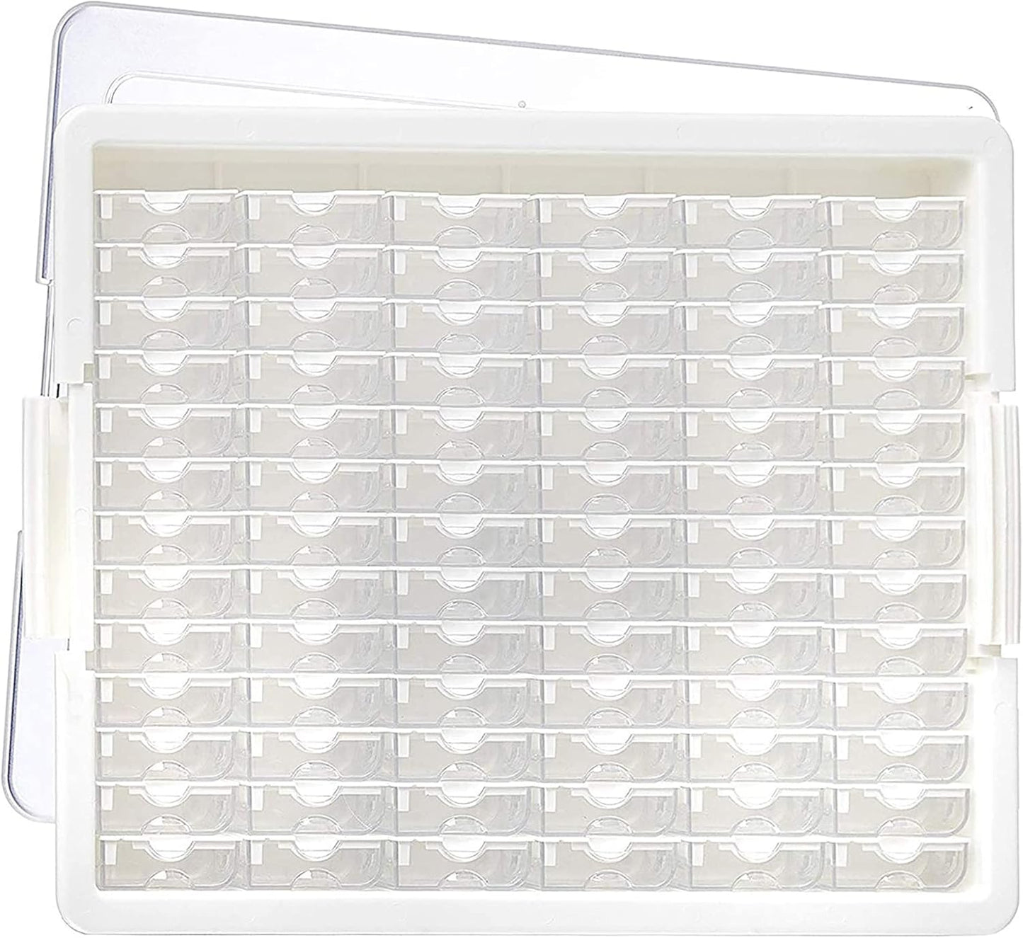 Bead Organizer with 78 Tiny Containers, a Tray and Lid for Beads