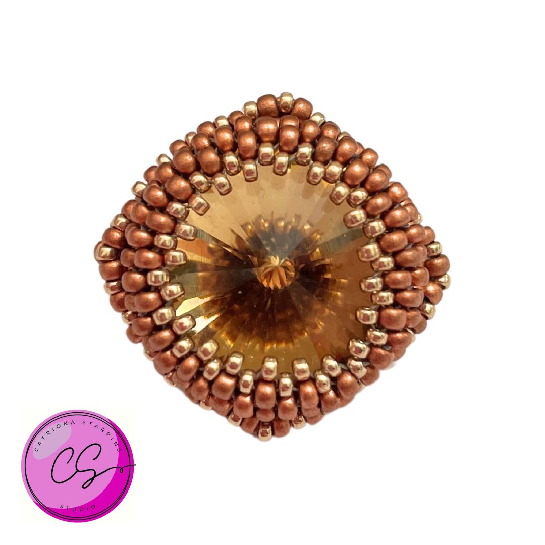 TUTORIAL - FREE PDF DOWNLOAD Celebrations Cocktail Ring by Catriona Starpins