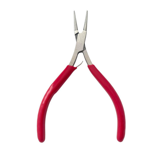 Round Nose Pliers with Red Slimline Handles