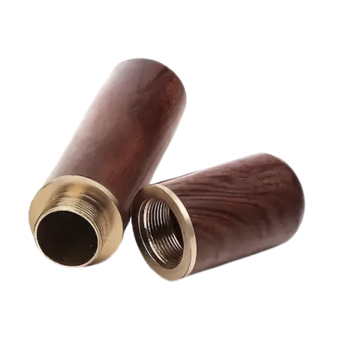 Wooden Needle Case with Screw Top Lid