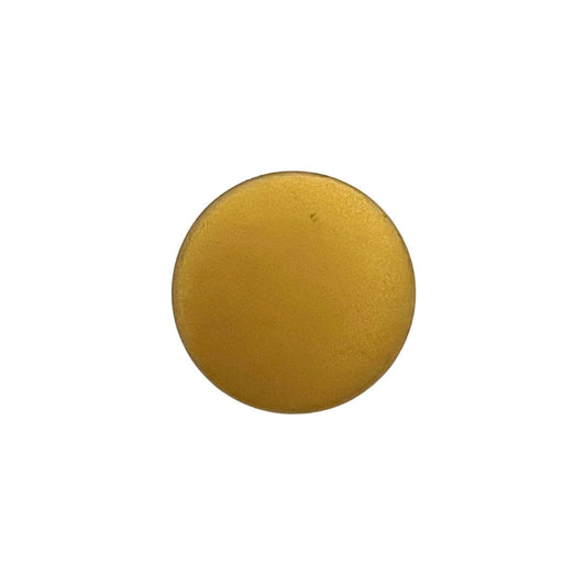 19mm Round Metal Button, Brushed Gold, pack of 1