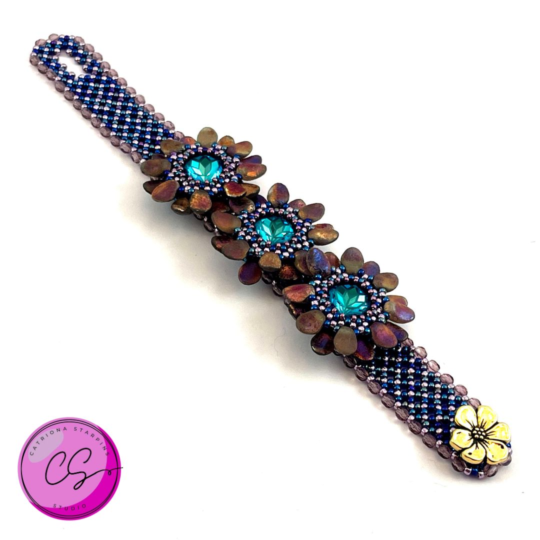 KIT - Blossom Bracelet BLUE & PURPLE for BSV RETREAT WORKSHOP ATTENDEES ONLY designed by Catriona Starpins