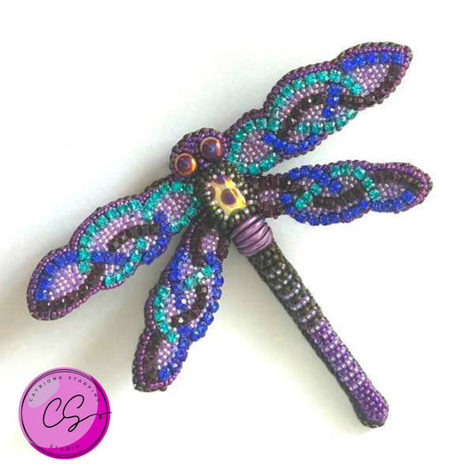 Blue KIT - Dance of the Dragonfly Bead Weaving Kit designed by Catriona Starpins - TUTORIAL SOLD SEPARATELY