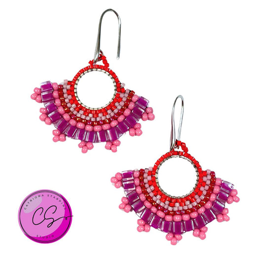 KIT - Monika Earrings PINK/RED