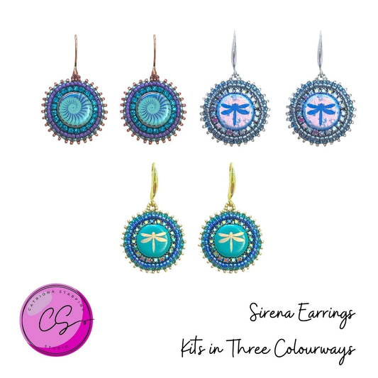 KIT - Sirena Earrings Turquoise Shell with Copper