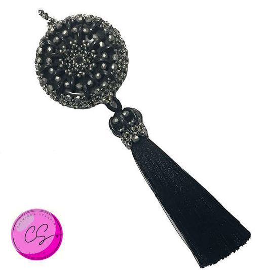 Black Onyx KIT - Victoria Pendant Bead Weaving Kit designed by Catriona Starpins - TUTORIAL SOLD SEPARATELY