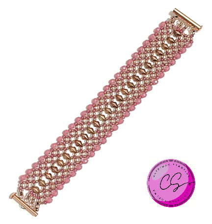 Crystal Rondelle and Bicone Bead Tennis Bracelet Tutorial #beebeecraft -  YouTube