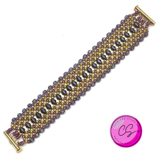 Tutorial ONLY- Diamond Lace Bracelet designed by Catriona Starpins PDF Download
